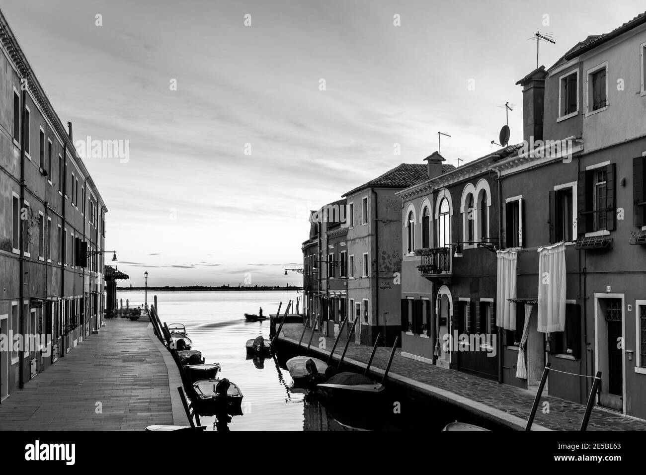 Maisons colorées, île de Burano, Venise, Italie. Banque D'Images