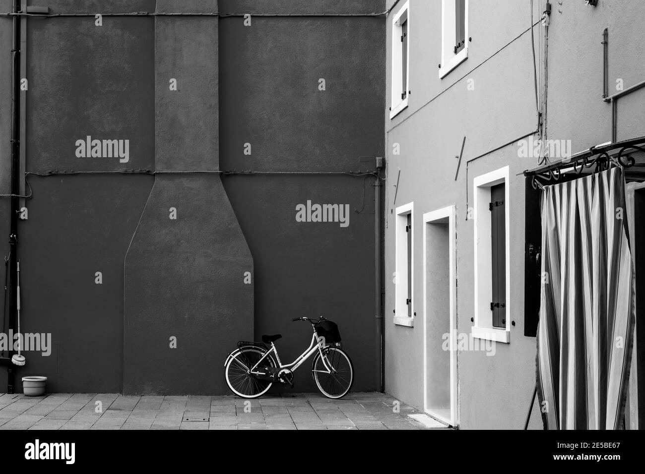 Maisons colorées, île de Burano, Venise, Italie. Banque D'Images