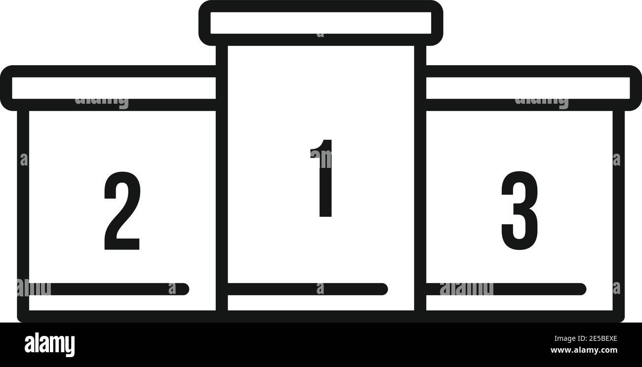 Icône de podium de chien, style de contour Illustration de Vecteur