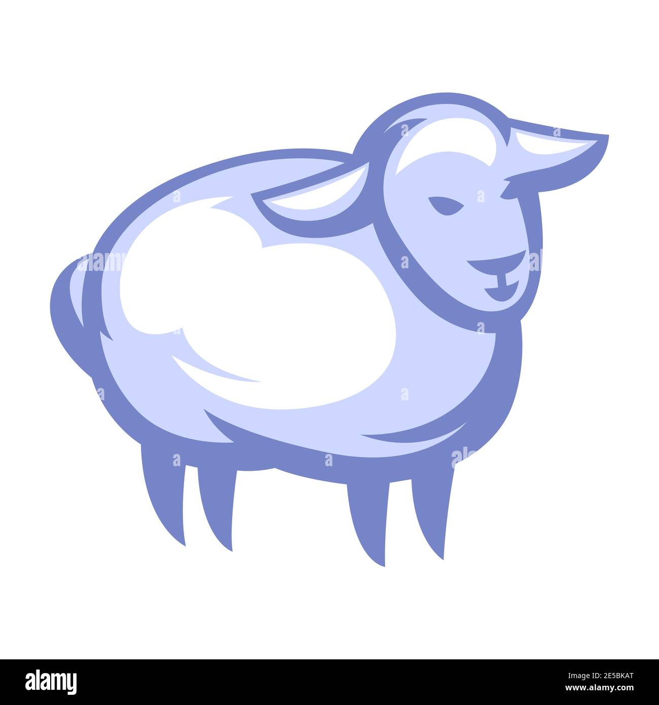 Illustration de moutons stylisés. Illustration de Vecteur