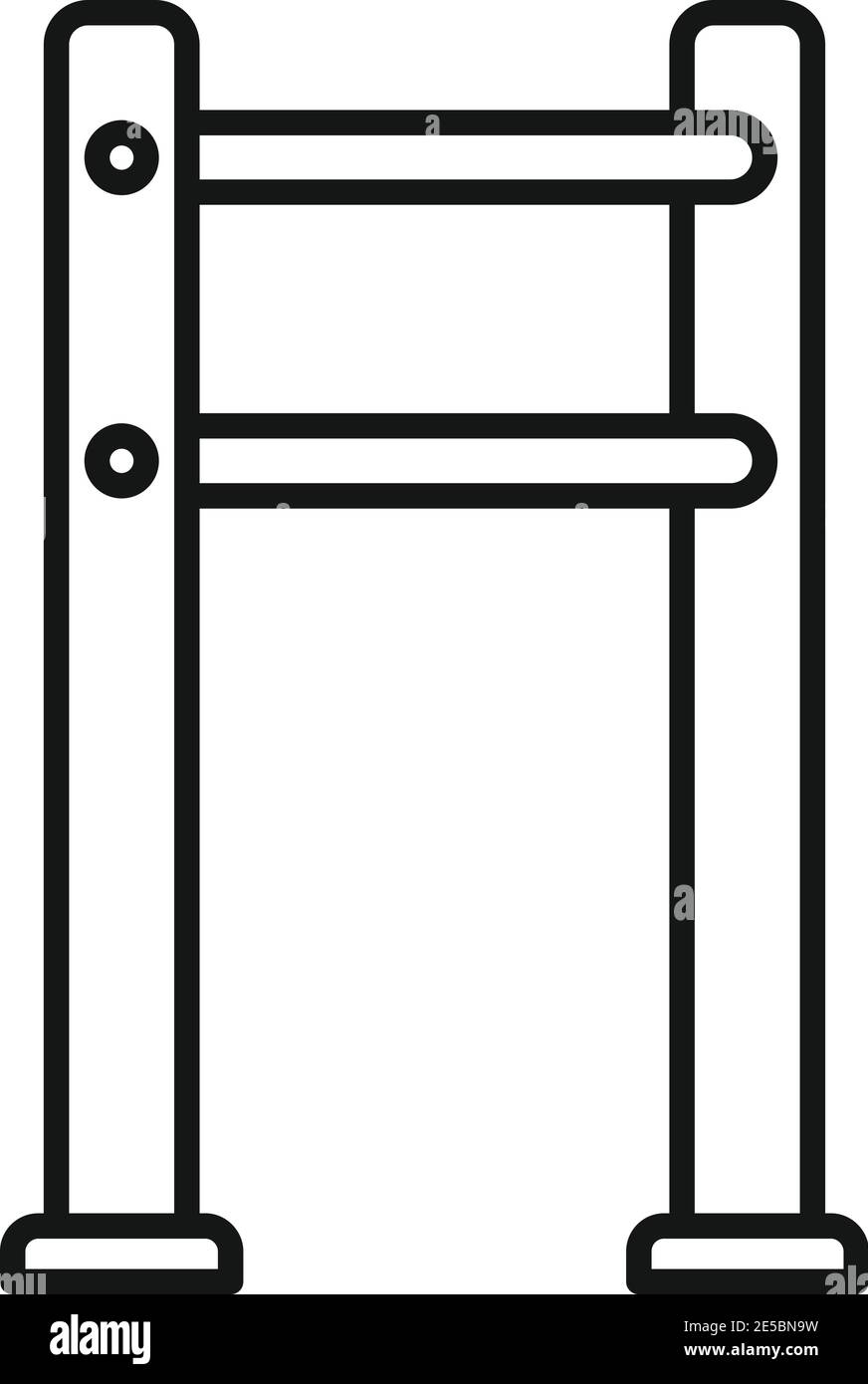 Icône de barrière de chien, style de contour Illustration de Vecteur