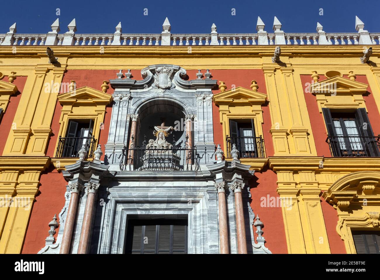 Palais épiscopal de l'évêque, la vieille ville de Malaga Espagne Banque D'Images