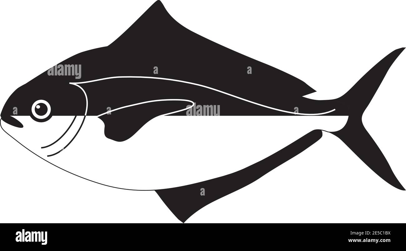 Illustration vectorielle de silhouette de butterfish Illustration de Vecteur