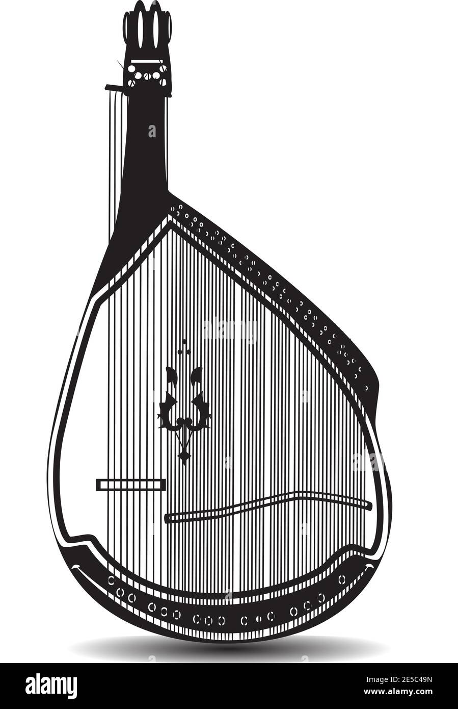 Illustration vectorielle traditionnelle ukrainienne de bandura Illustration de Vecteur