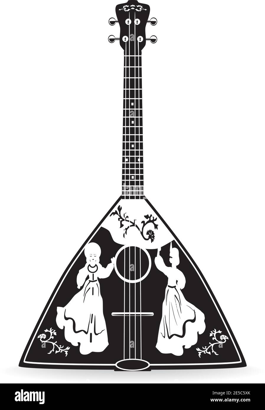 Illustration traditionnelle russe de vecteur de balalaika Illustration de Vecteur