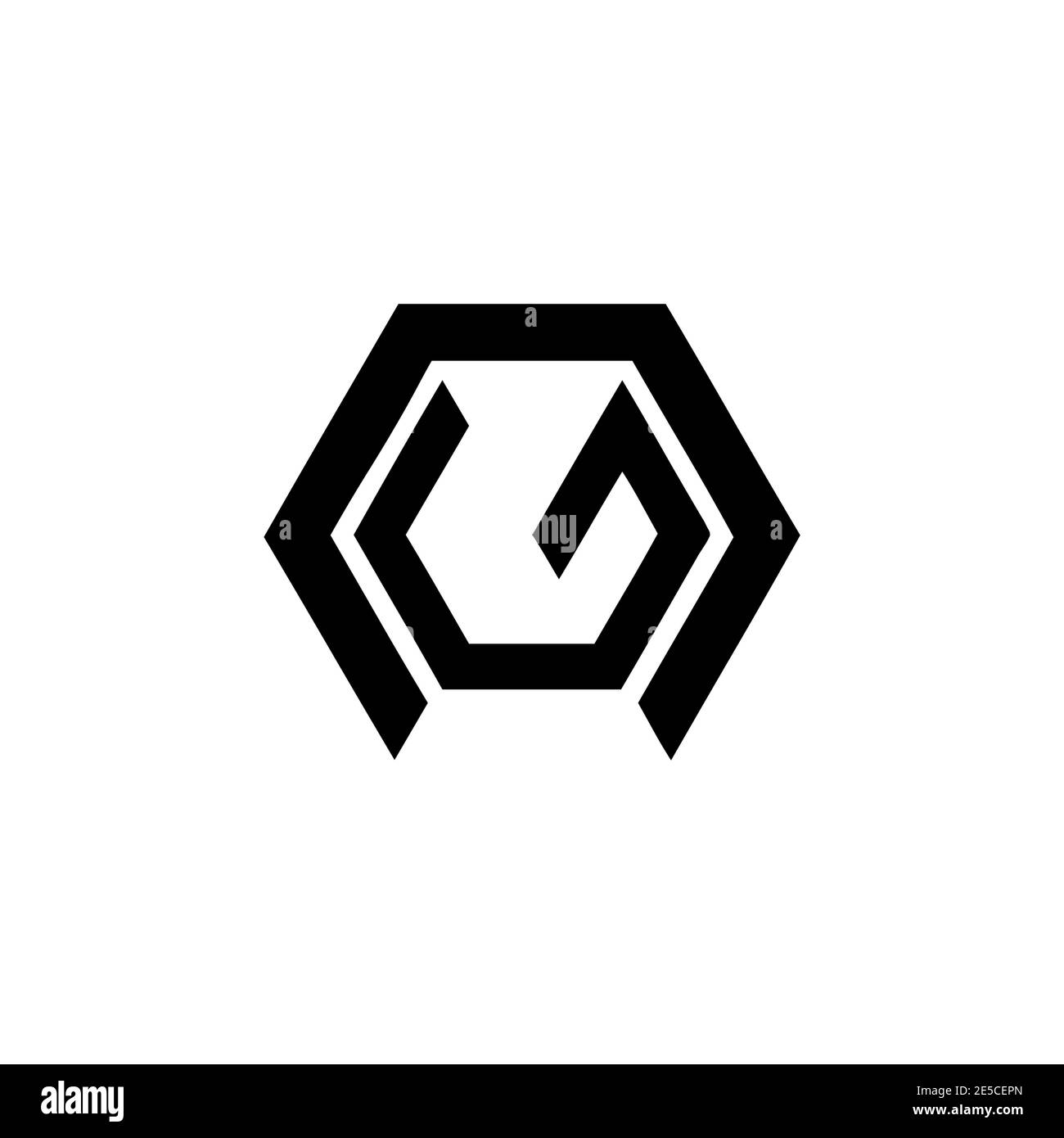 Simple NG, ne, GN, en initiales géométriques logo de la société Illustration de Vecteur