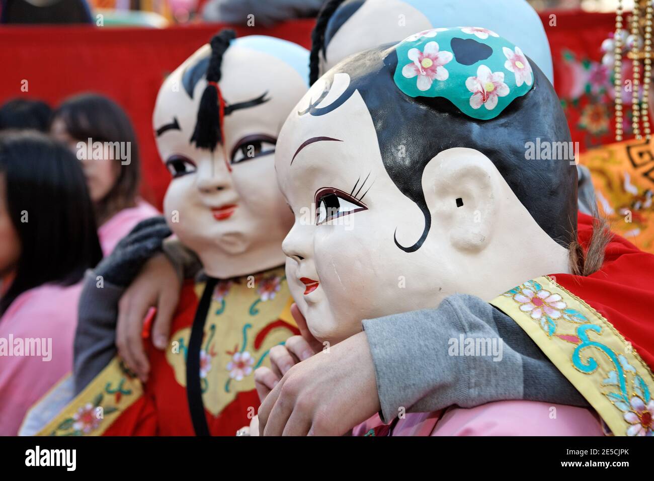 costume chinois de fête du nouvel an 2008 à Paris Banque D'Images