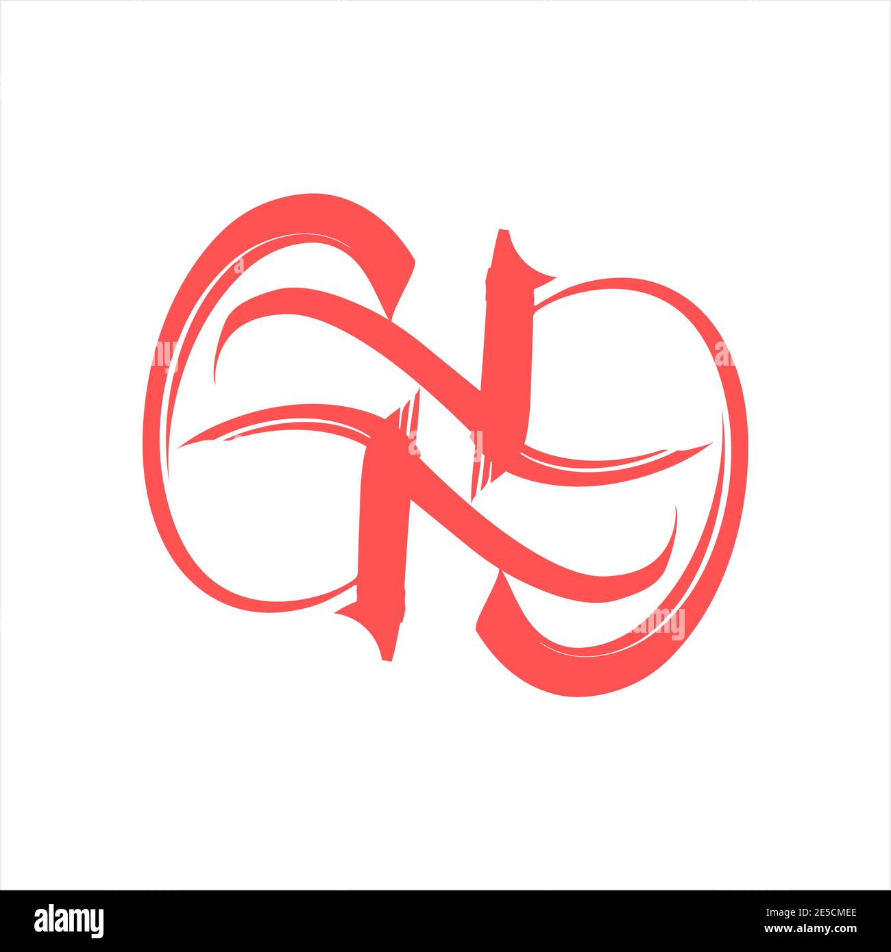 GG simple, GHG initiales brosse lettre compagnie vecteur logo et icône Illustration de Vecteur