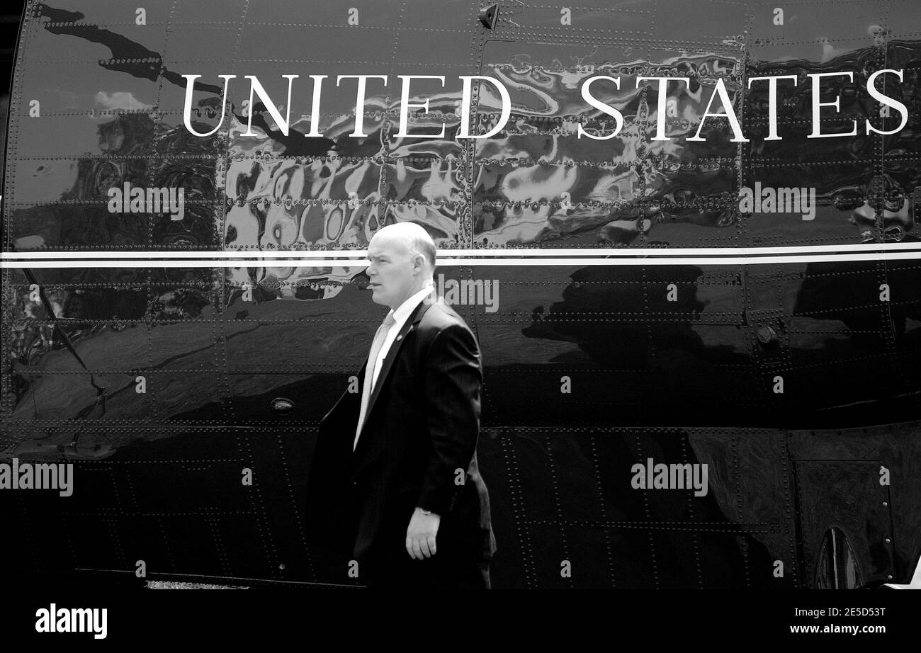 Photo dans les coulisses de la Maison Blanche à Washington, DC, USA. Photo par Olivier Douliery/ABACAPRESS.COM Légende locale 168597 001 Banque D'Images