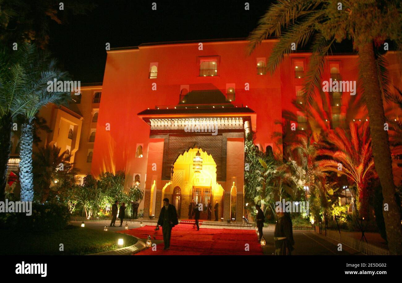 Atmosphère après la projection de 'Gloss' lors du 8ème Festival du film 'Marratech' à Marrakech, Maroc, le 20 novembre 2008. Photo de Denis Guignebourg/ABACAPRESS.COM Banque D'Images