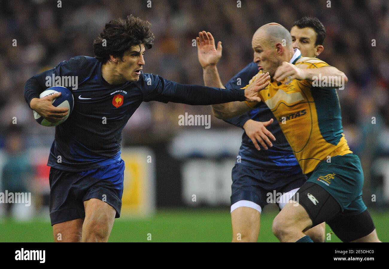 David Skrela de France lors du match de rugby international, France contre Australie au Stade de France à Saint-Denis près de Paris, France, le 22 novembre 2008. L'Australie a gagné 18-13. Photo de Steeve McMay/Cameleon/ABACAPRESS.COM Banque D'Images