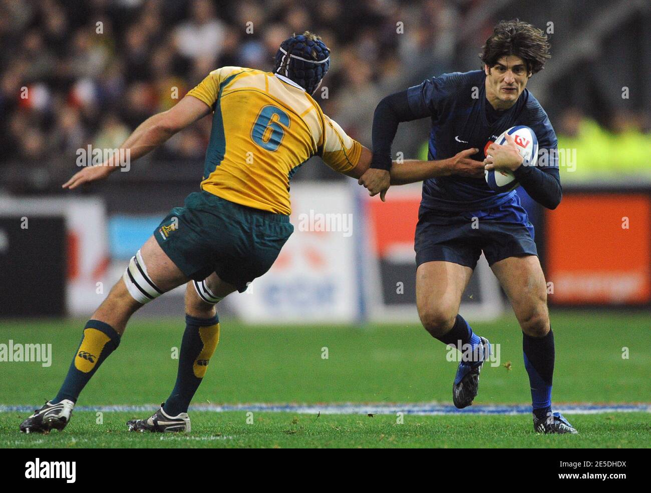 David Skrela de France lors du match de rugby international, France contre Australie au Stade de France à Saint-Denis près de Paris, France, le 22 novembre 2008. L'Australie a gagné 18-13. Photo de Steeve McMay/Cameleon/ABACAPRESS.COM Banque D'Images