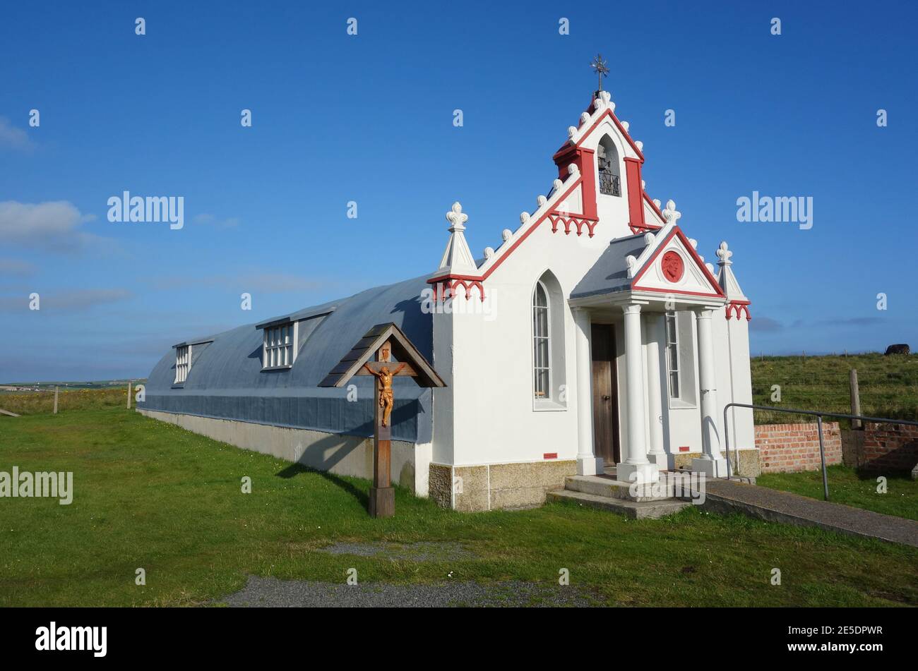 Chapelle italienne, Lamb Holm, îles Orcades, Écosse, Royaume-Uni Banque D'Images