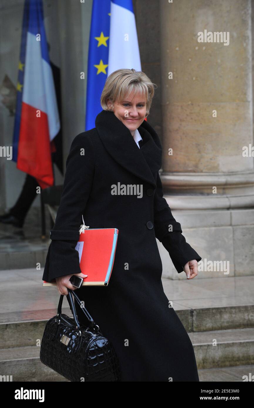Nadine Morano, sous-ministre française de la famille, quitte le conseil des ministres à l'Elysée Palace à Paris, le 17 décembre 2008. Photo de Mousse/ABACAPRESS.COM Banque D'Images