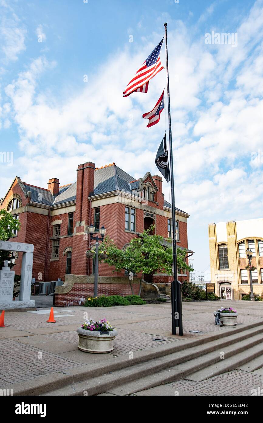 St. Clairsville, Ohio/USA-le 7 juin 2018 : le Sheriff's Residence Museum dans le quartier historique du centre-ville de St. Clairsville. Banque D'Images