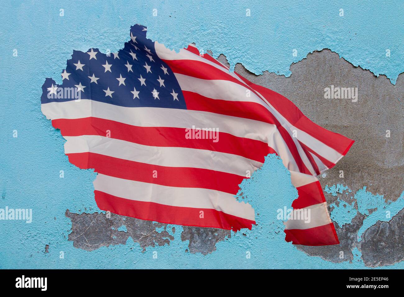 Concept de frontière murale entre les États-Unis et le Mexique Banque D'Images