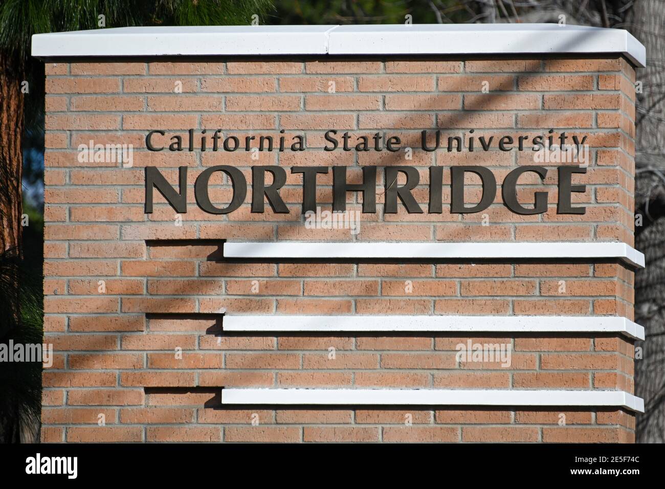 Signalisation à la California State University Northridge, 25 janvier 2021, à Northridge, en Californie (Dylan Stewart/image of Sport) Banque D'Images