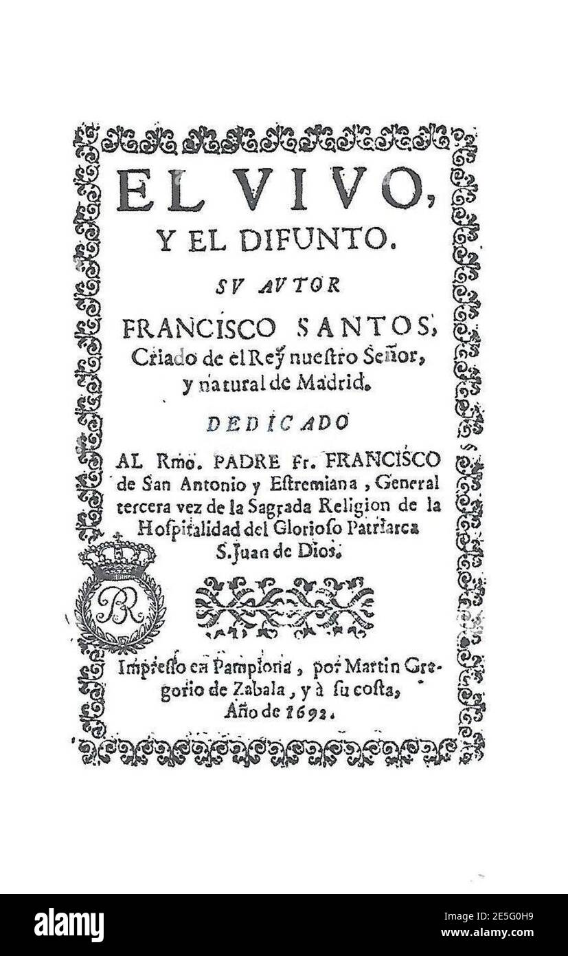 MG Zabala 1692. Banque D'Images