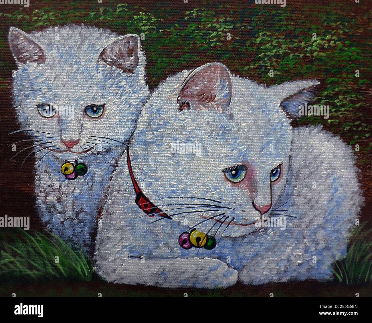 Dessin A La Main Peinture D Art Couleur Huile Sourire Chat Mignon De Thailande Photo Stock Alamy