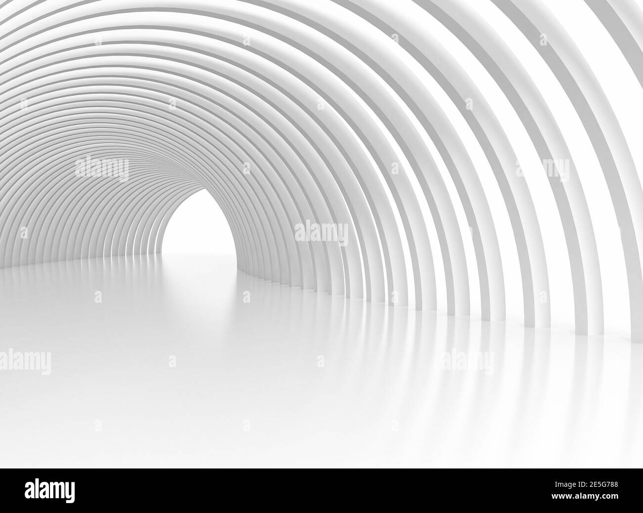 Arrière-plan de géométrie de tunnel 3d blanc abstrait Banque D'Images