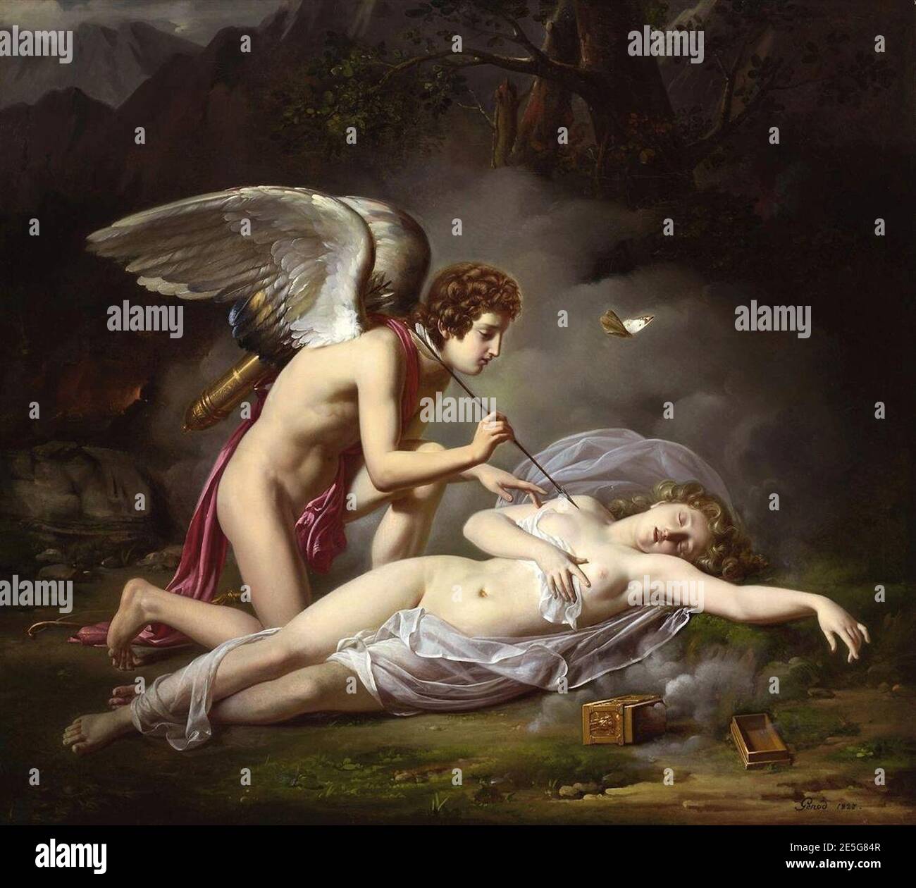 Michel Philibert Genod - Amour et psyché, 1827. Banque D'Images Michel Philibert Genod - Amour et psyché, 1827. Banque D'Images
