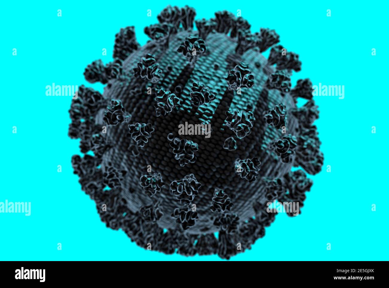 vue microscopique des particules covid 19 avec un dos vibrant rendu 3d sol Banque D'Images