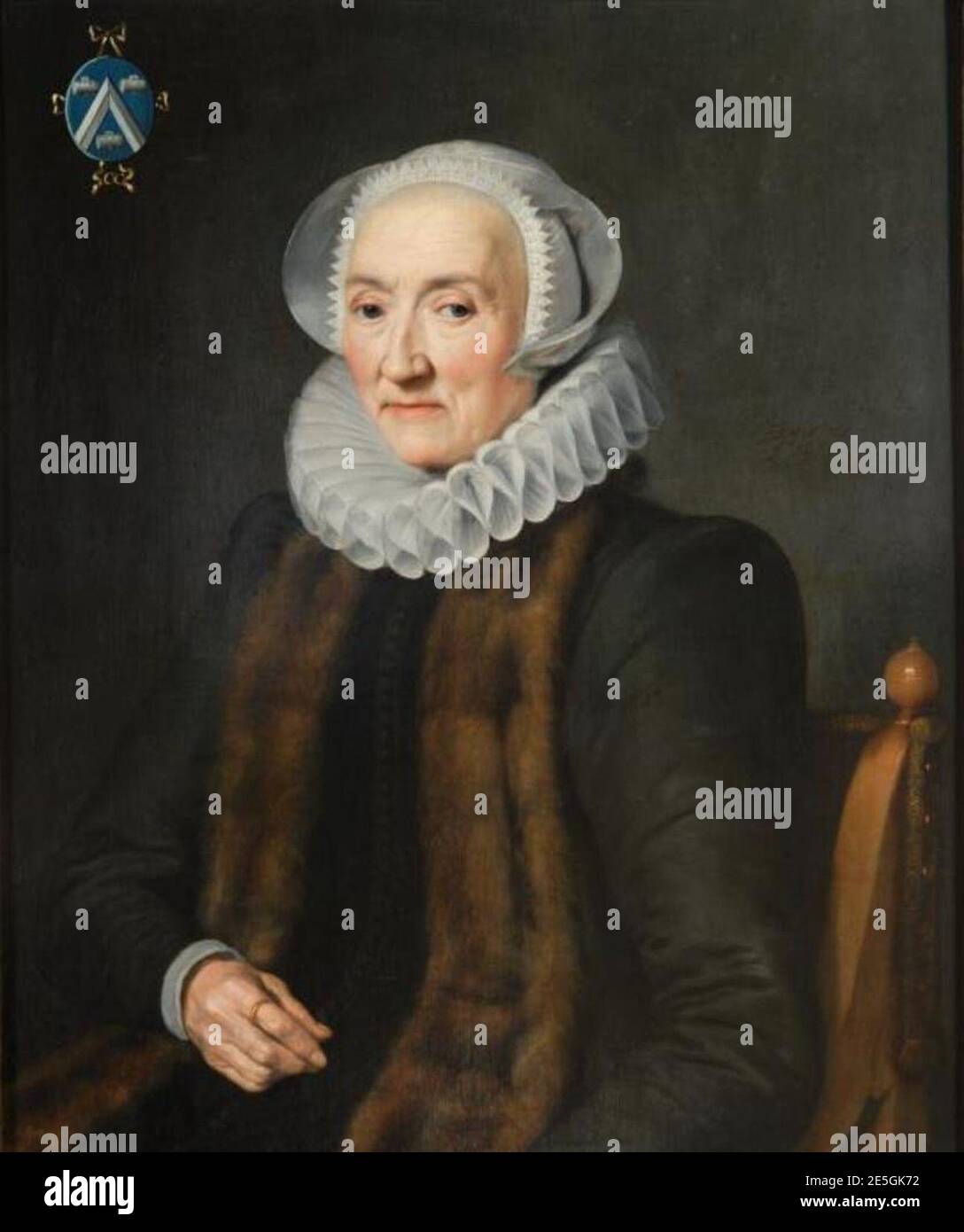 Michiel van Mierevelt - Portret van Alida van der Laen (1542-1626) Banque D'Images