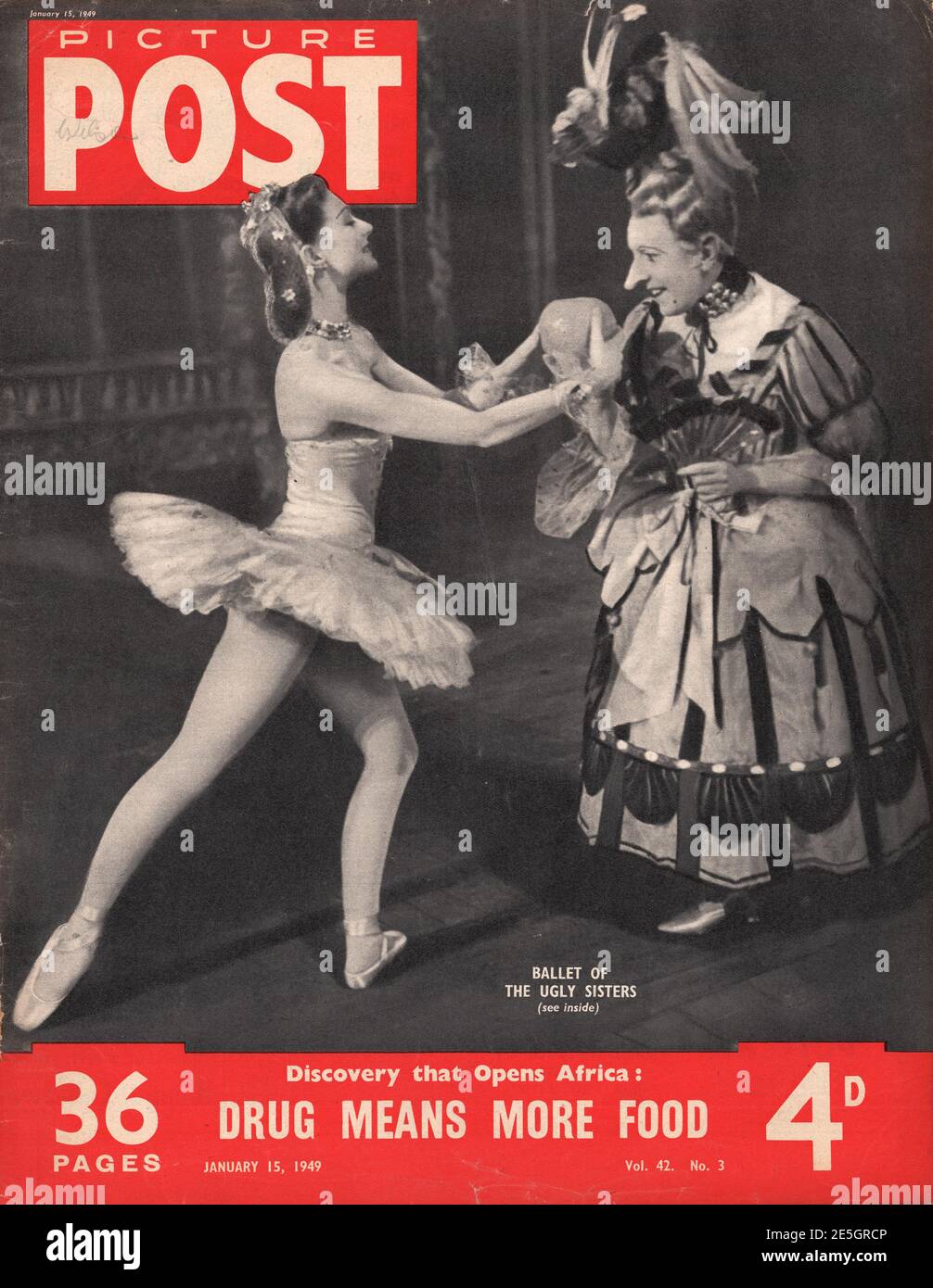 1949 photo Post couverture avant ballet anglais Cendrillon Banque D'Images