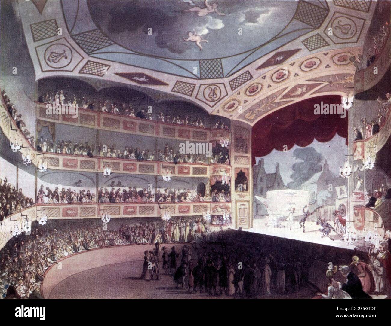 Microcosme de London plate 066 - Royal Circus (ton). Banque D'Images