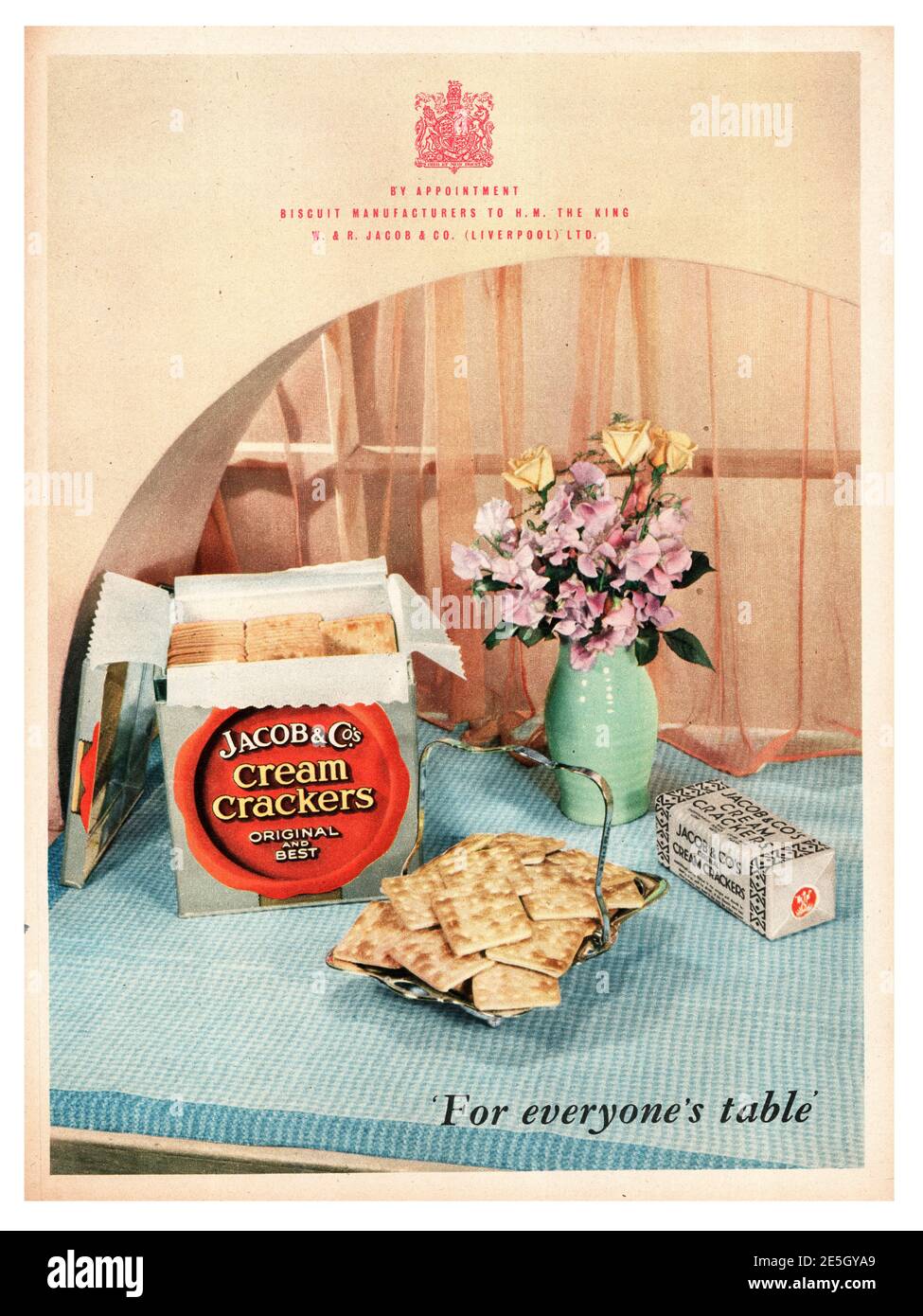 1950 publicité britannique Jacob Cream Crackers Banque D'Images