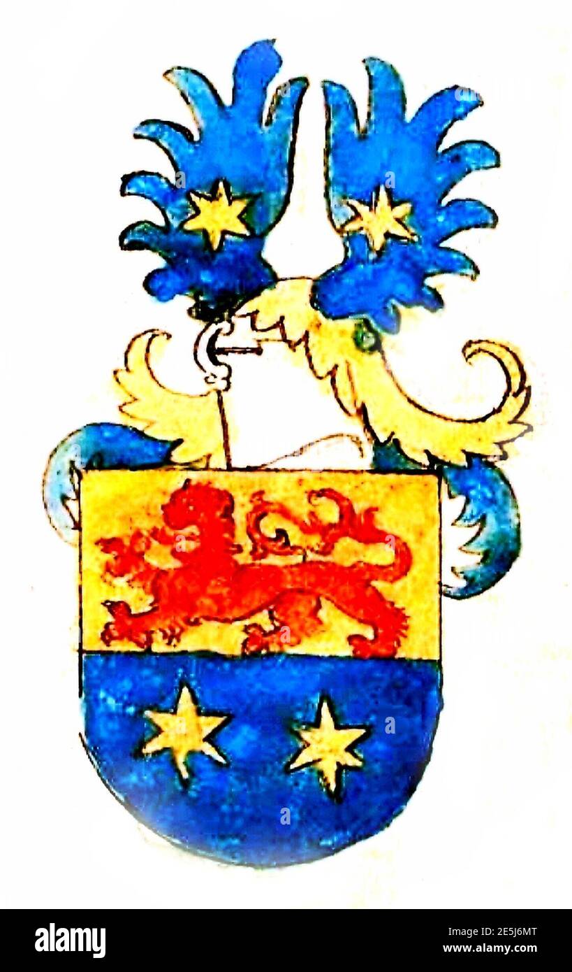 Mieg-Wappen Cod.Icon 391. Banque D'Images