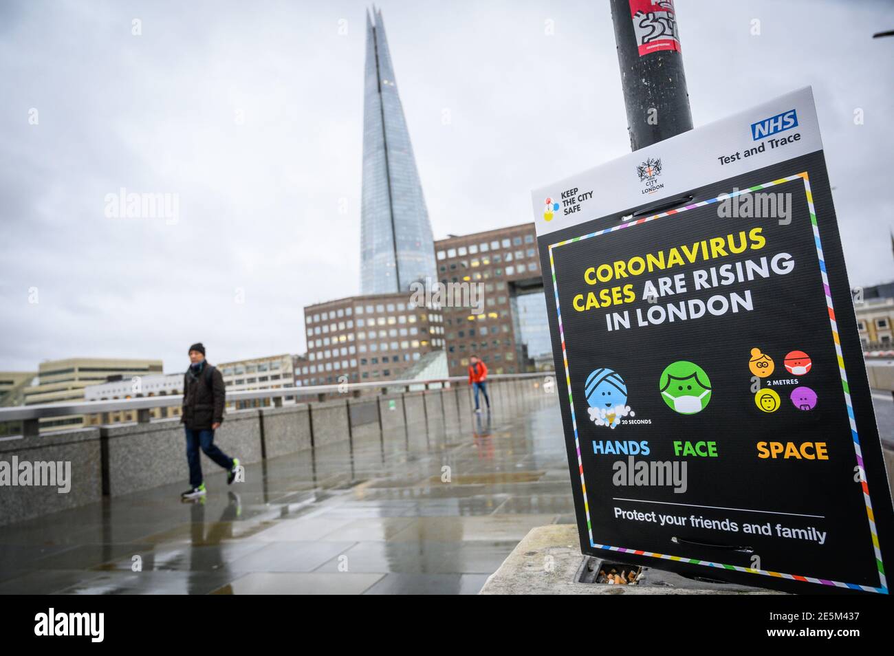 Vider les rues pendant l'heure de pointe du matin sur le London Bridge pendant Covid-19 LockDown 20 janvier 2021 Banque D'Images Vider les rues pendant l'heure de pointe du matin sur le London Bridge pendant Covid-19 LockDown 20 janvier 2021 Banque D'Images