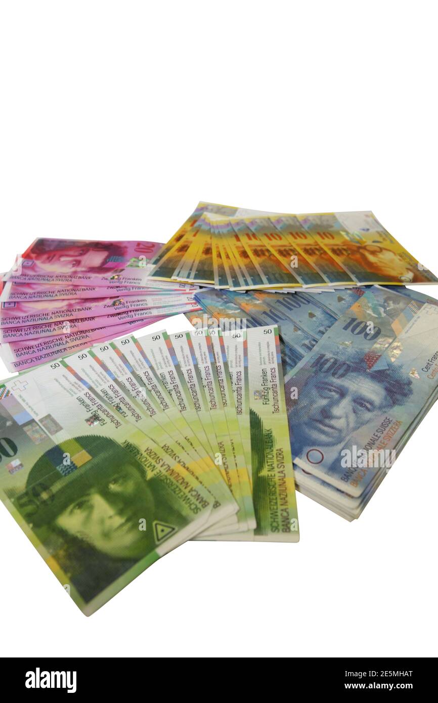 Geldscheine der Schweiz / Banknoten Schweizer Franken / monnaie suisse Banque D'Images