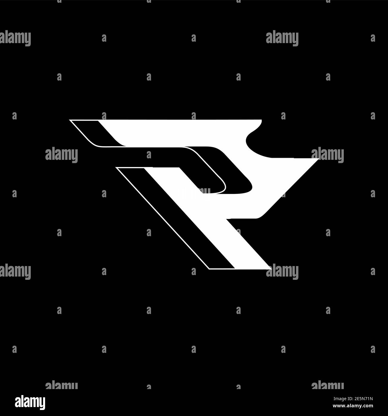 Rhino style de R modèle de vecteur de logo initial pour les entreprises marquage Illustration de Vecteur