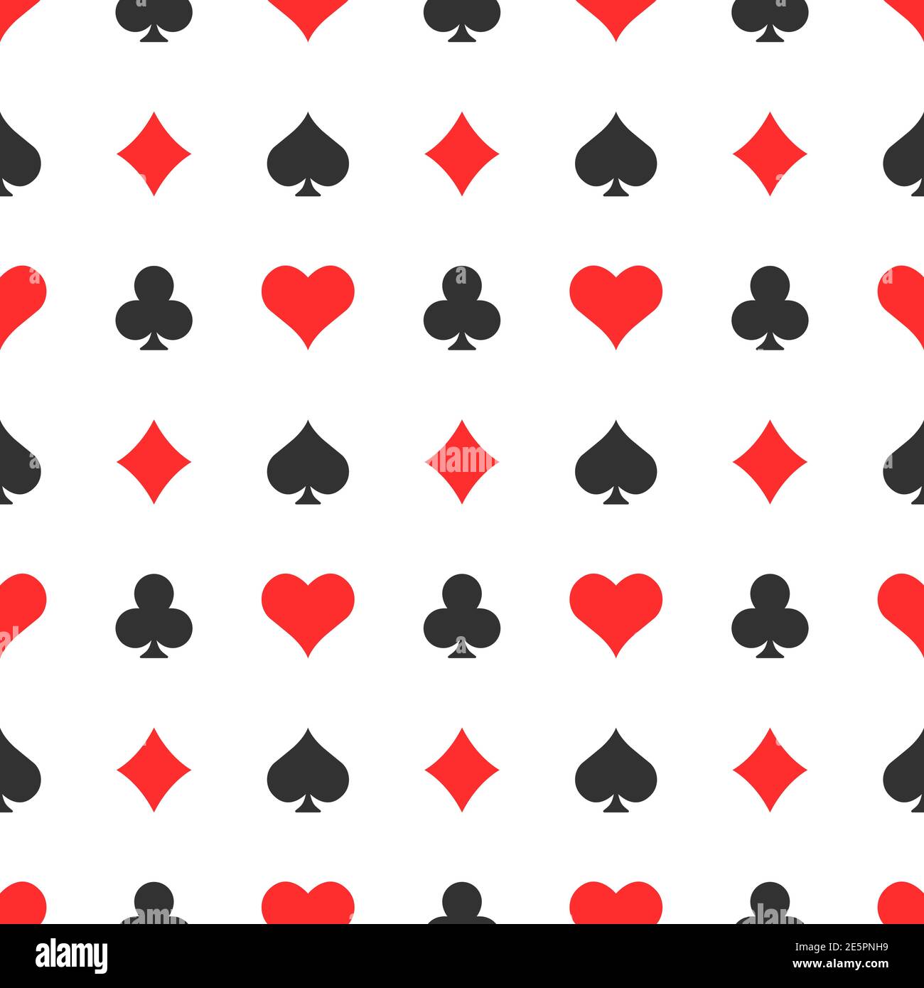 Le poker s'adapte à un arrière-plan sans couture. Illustration vectorielle des éléments du Casino. Illustration de Vecteur