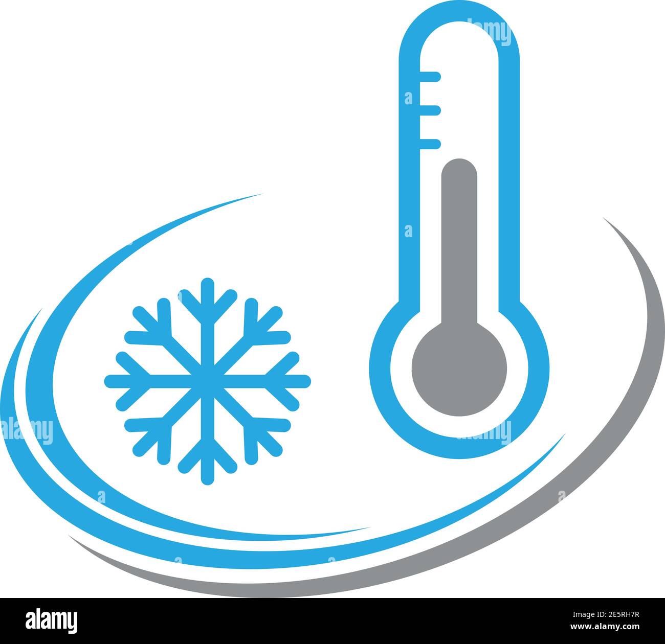 Thermomètre, flocon de neige, température, climat, logo Illustration de Vecteur