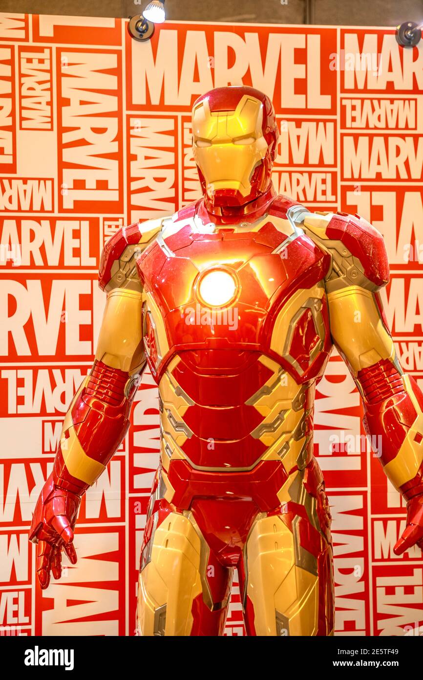 Tokyo, Japon - 20 avril 2017 : Portrait du modèle Iron Man du film Age of Heroes à la tour Mori, complexe Roppongi Hills, Minato Tokyo. Tony Stark est Banque D'Images