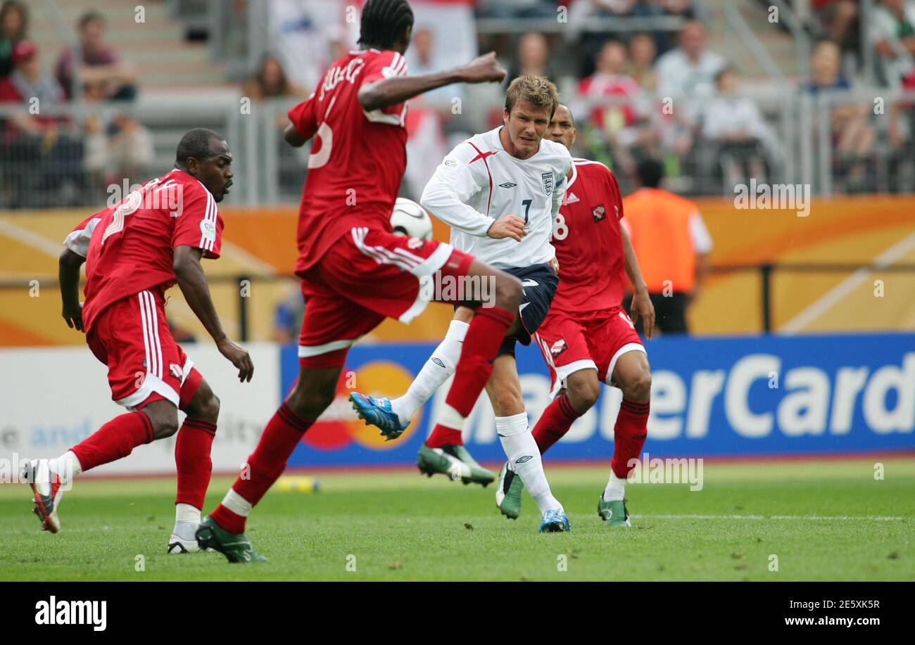 La superstar anglaise David Beckham à la coupe du monde 2006 en Allemagne. Banque D'Images