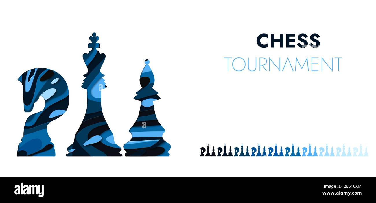 Tournoi d'échecs, affiches de jeu de championnat de sport de stratégie de checkmate. Coupe de club d'échecs Vector pour les joueurs débutants et professionnels Illustration de Vecteur