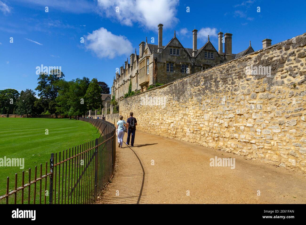 Deadman's Walk à côté de Merton College, Université d'Oxford, Oxford, Oxfordshire, Royaume-Uni. Banque D'Images