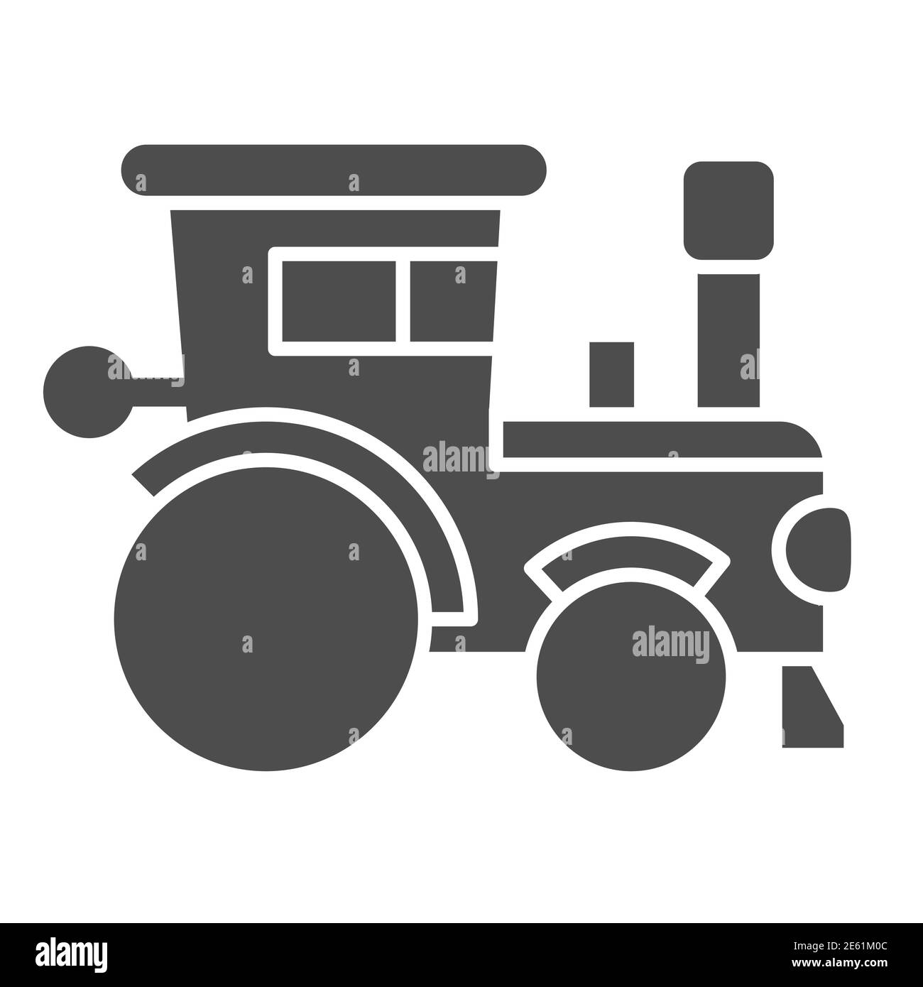 Icône tracteur pleine, symbole machine agricole, signe vecteur agrimomoteur sur fond blanc, icône machine paysanne en style glyphe pour le concept mobile et le web Illustration de Vecteur