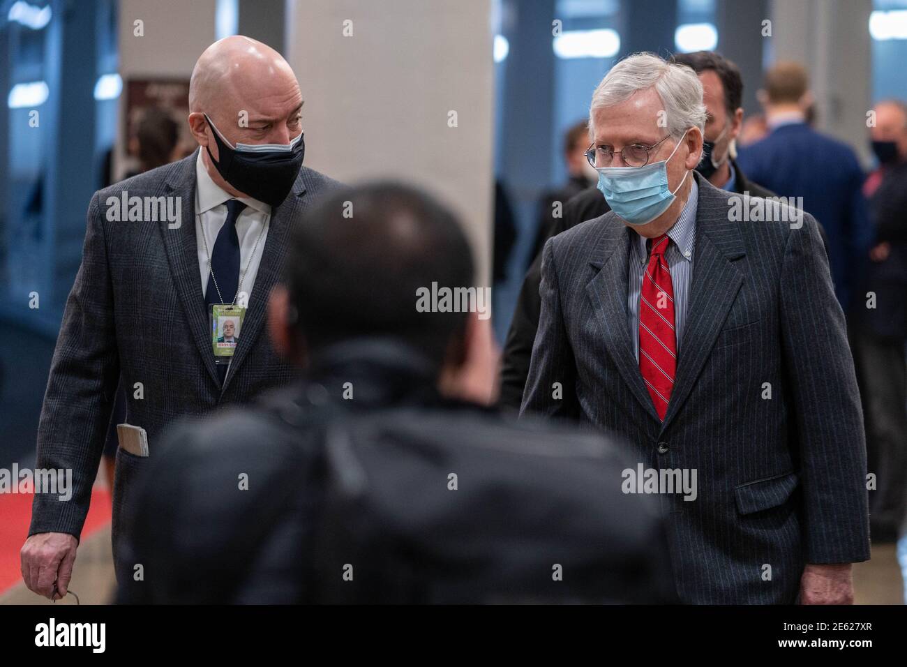 Washington, États-Unis. 28 janvier 2021. Mitch McConnell R-KY, le leader de la minorité du 