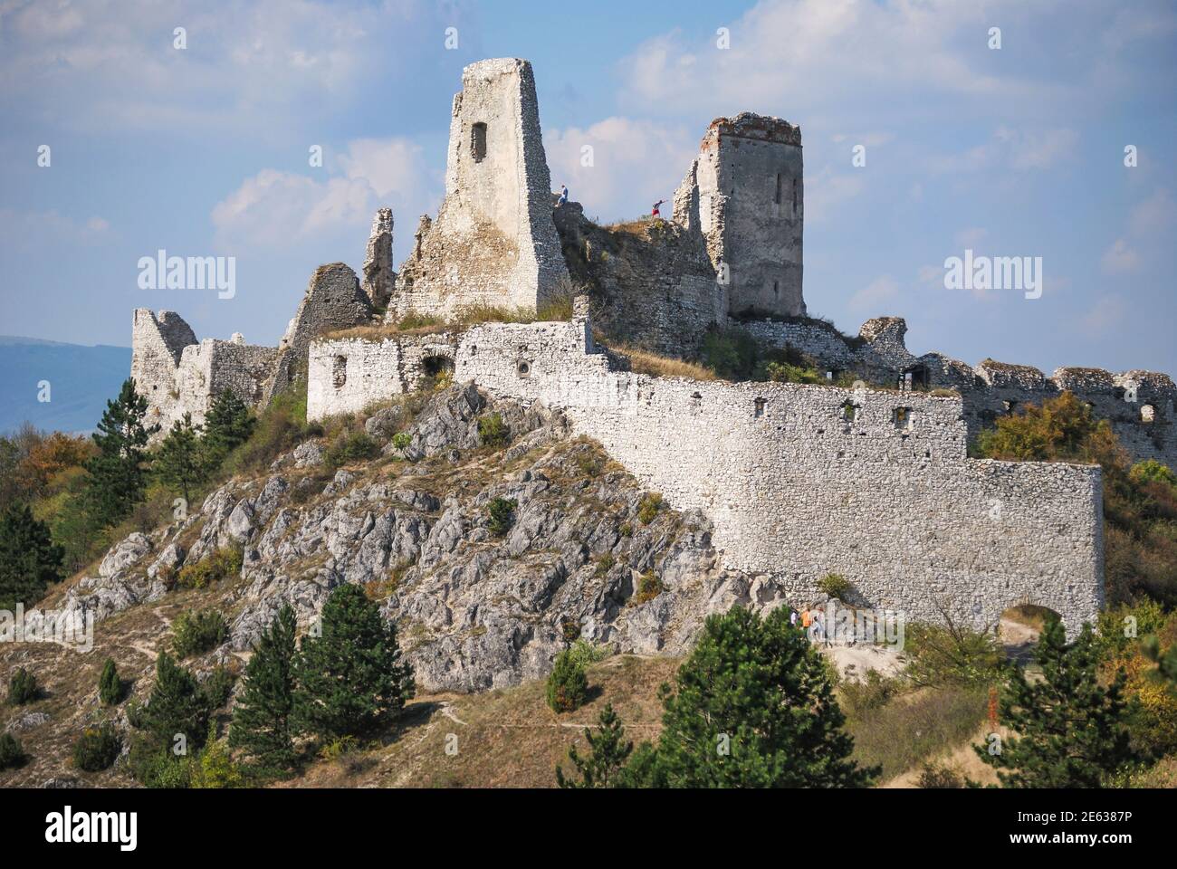 Ruines du château de Cachtice, ville de Cachtice, région de Trencin, Slovaquie Banque D'Images