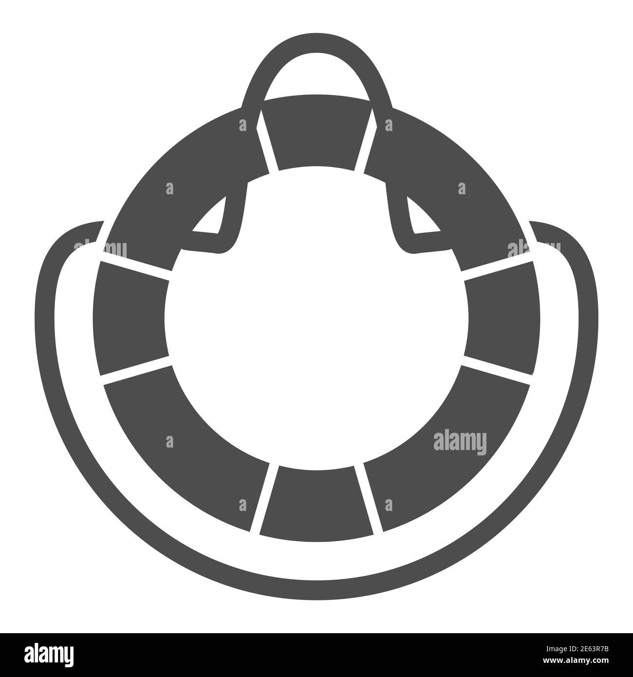 Icône solide de Lifebuoy, concept d'été, signe de sauvetage sur fond blanc, icône d'anneau de sauvetage dans le style de glyphe pour le concept mobile et le web design Illustration de Vecteur