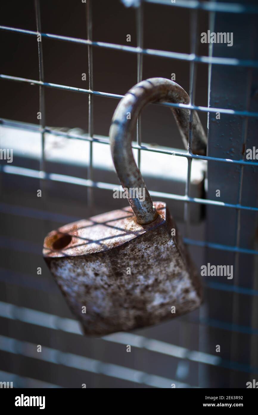 Cadenas de Rusty Banque D'Images