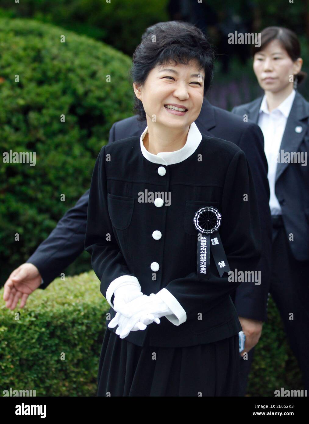 Park Geun Hye Walks After A Memorial Service For Her Mother And The Late First Lady Yuk Young Soo At The National Cemetery In Seoul In This Picture Taken August 15 12 Park Geun Hye