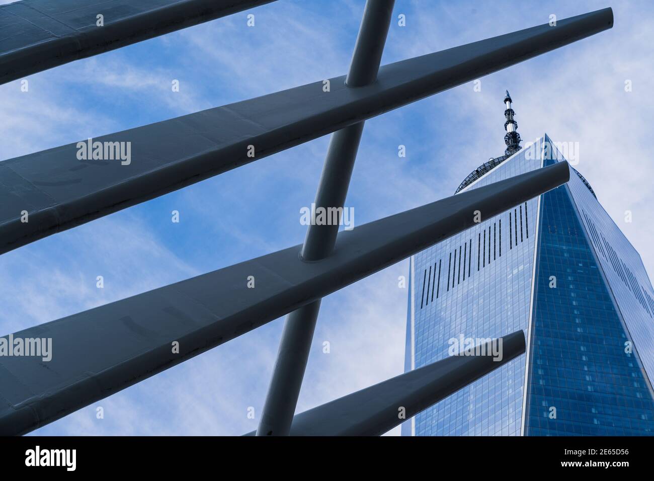 Vue de la Tour de la liberté depuis le dessous de la oculus Banque D'Images