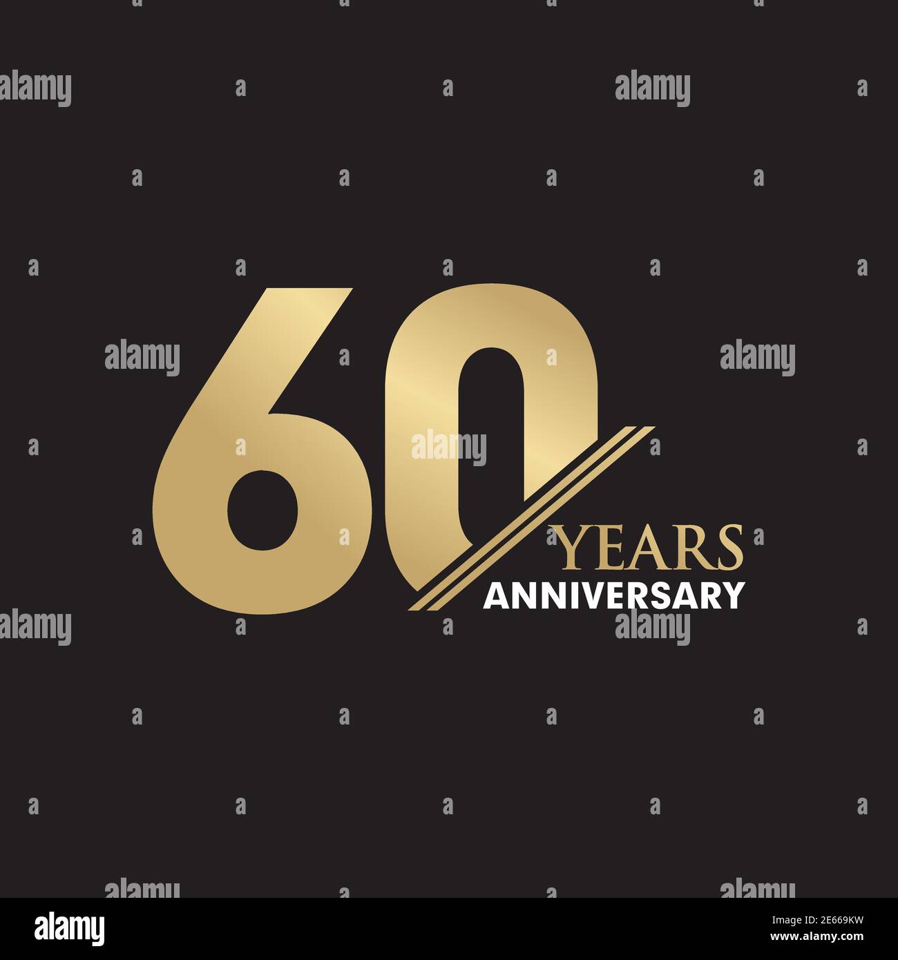 60e anniversaire emblème logo design inspiration modèle vectoriel Illustration de Vecteur