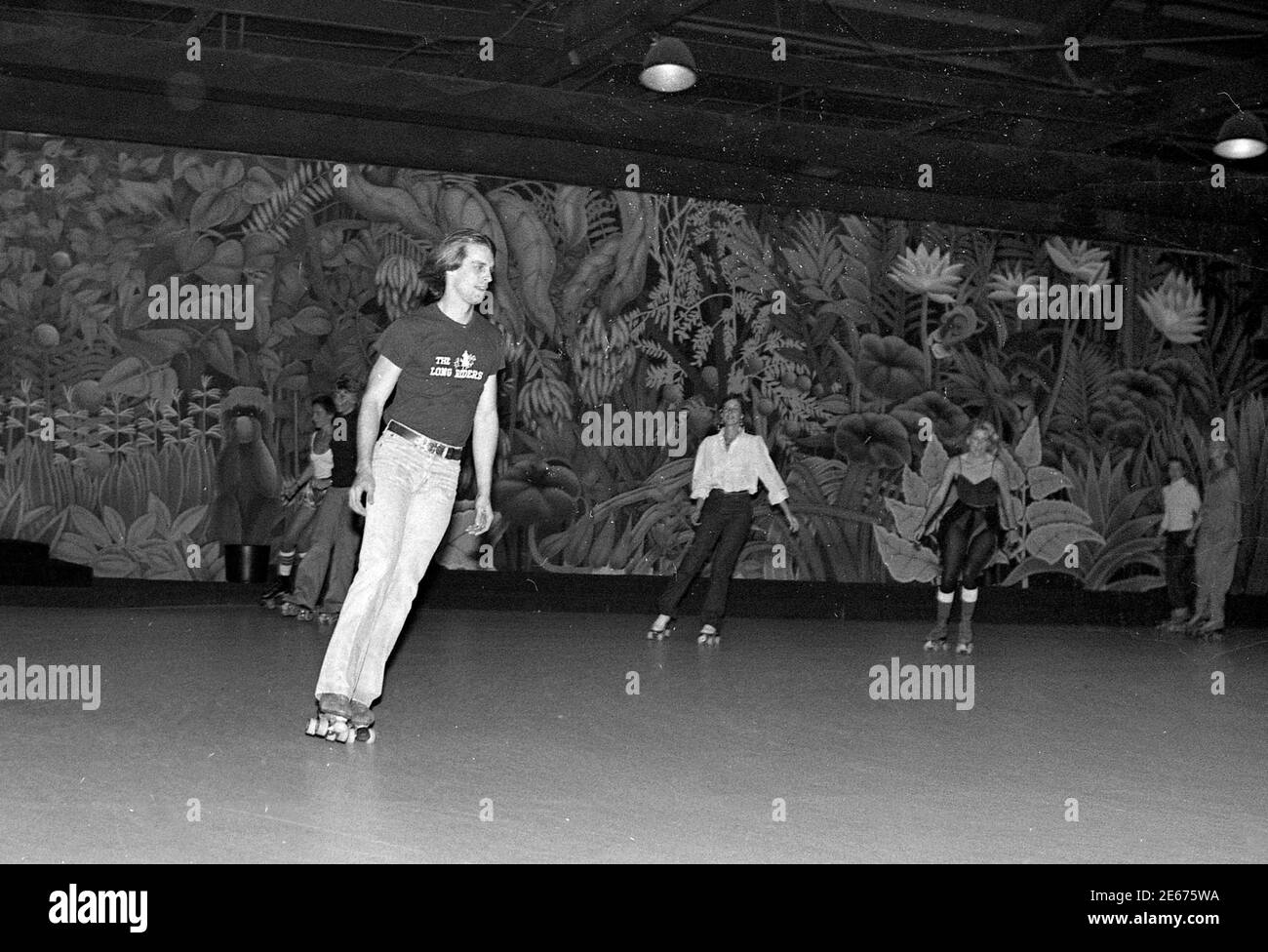 Keith Carradine à flippers Roller Rink pour un événement de soutien à l'ERA, Los Angeles, oct. 29, 1978 Banque D'Images