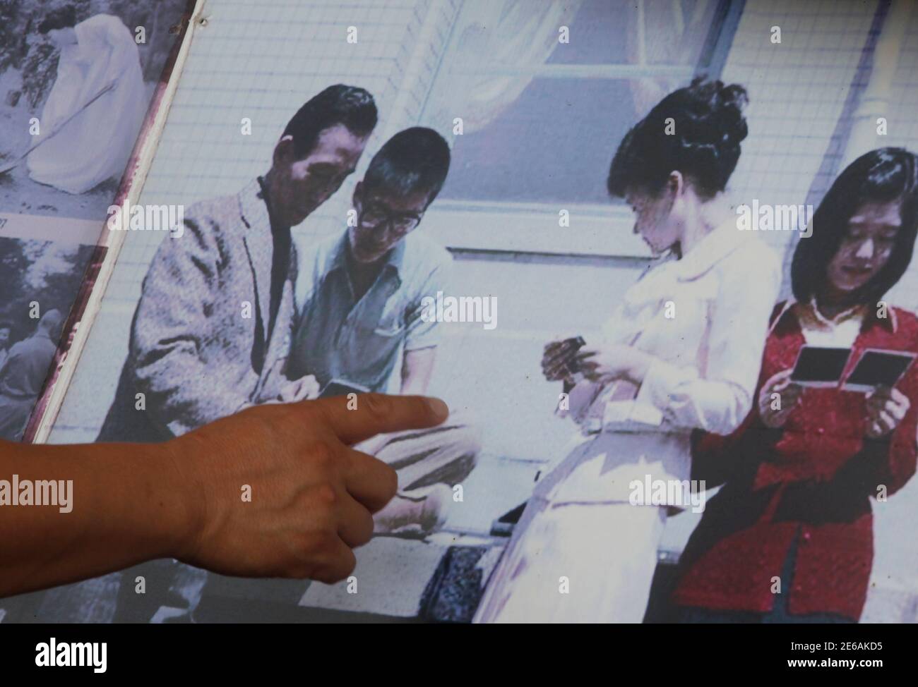 A Visitor Looks At A Picture Of Park Geun Hye 2nd R And Her Father The Late South Korean President Park Chung Hee L Displayed At Birthplace Of Yuk Young Soo The Late First Lady